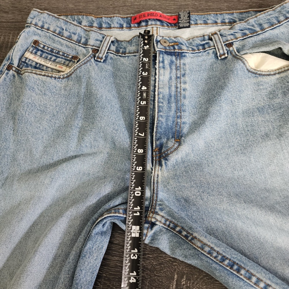 Vintage Y2k US Polo Ralph Lauren Assn Baggy Jeans Mens 38x30 Blue  Skater Grunge - Picture 10 of 13
